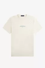 Fred Perry Embroidered Men’s T-Shirt Beige SJFQH8671