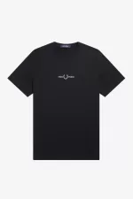 Fred Perry Embroidered Men’s T-Shirt Black EBKTV6532