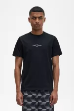 Fred Perry Embroidered Men’s T-Shirt Black EBKTV6532