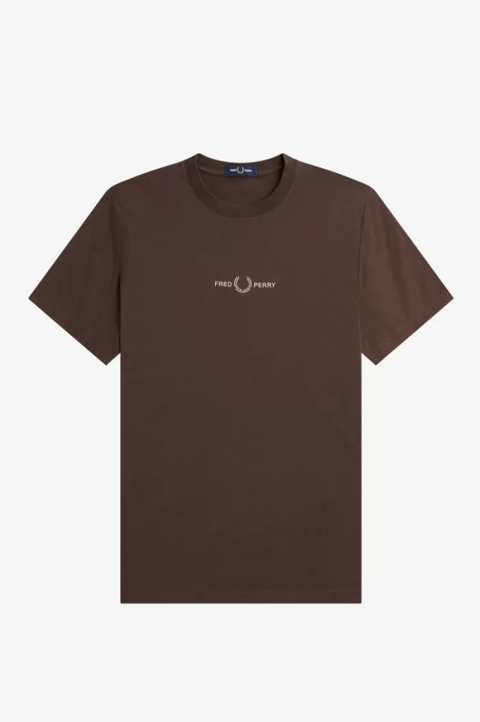 Fred Perry Embroidered Men’s T-Shirt Burnt Tobacco UOANI1842