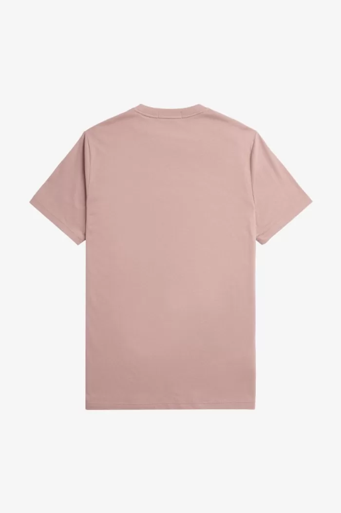 Fred Perry Embroidered Men’s T-Shirt Dark Pink UNFAH6514