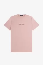 Fred Perry Embroidered Men’s T-Shirt Dusty Rose Pink JVMKX3597