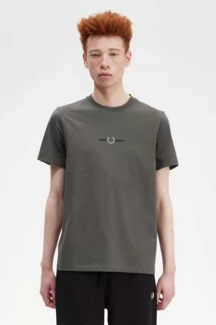 Fred Perry Embroidered Men’s T-Shirt Field Green IOPBY1930