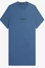 Fred Perry Embroidered Men’s T-Shirt Midnight Blue QCHYJ9867