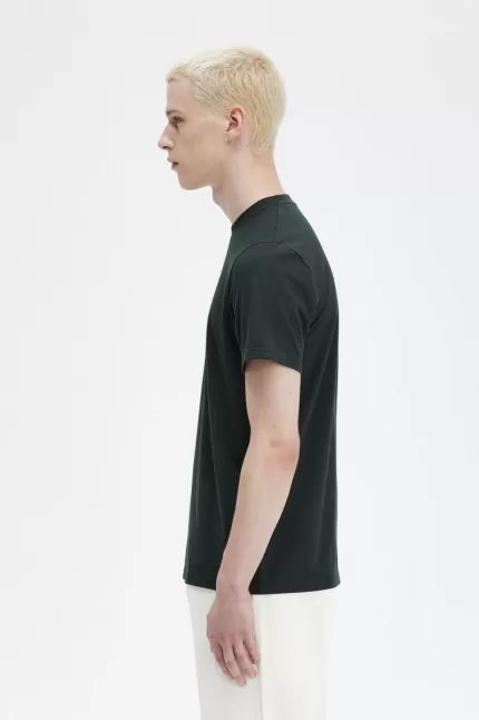 Fred Perry Embroidered Men’s T-Shirt Night Green EMAQO3091