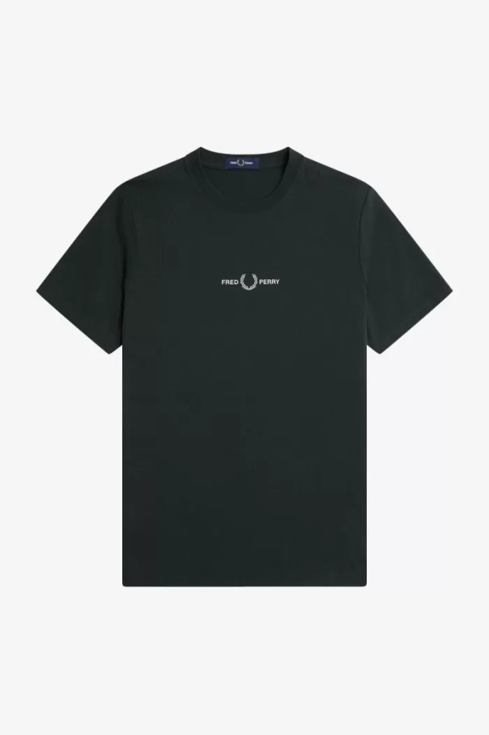 Fred Perry Embroidered Men’s T-Shirt Night Green EMAQO3091