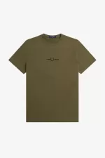 Fred Perry Embroidered Men’s T-Shirt Uniform Green TNVJK6245