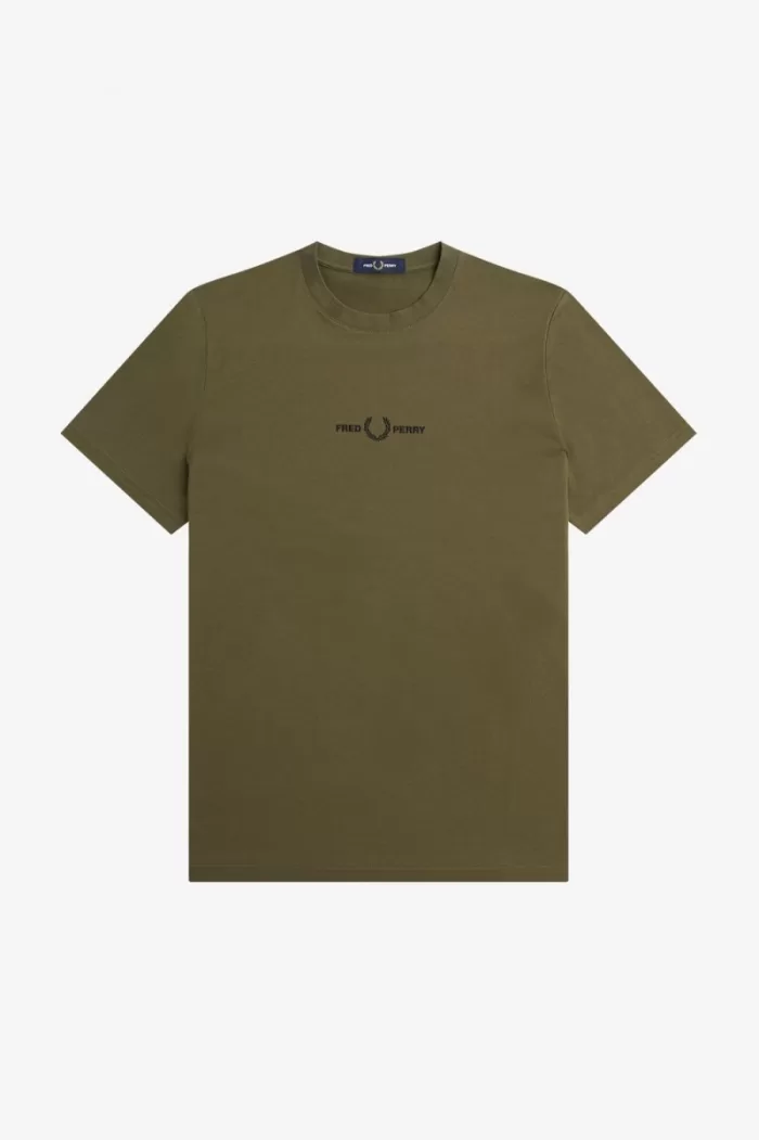 Fred Perry Embroidered Men’s T-Shirt Uniform Green TNVJK6245