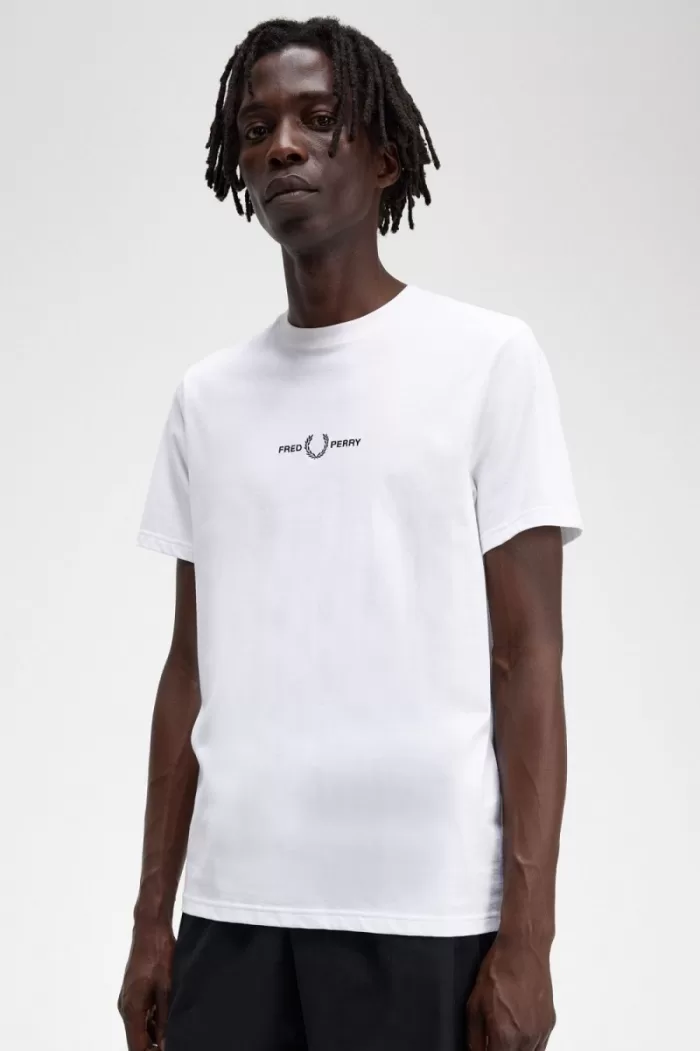 Fred Perry Embroidered Men’s T-Shirt White UODEJ4026