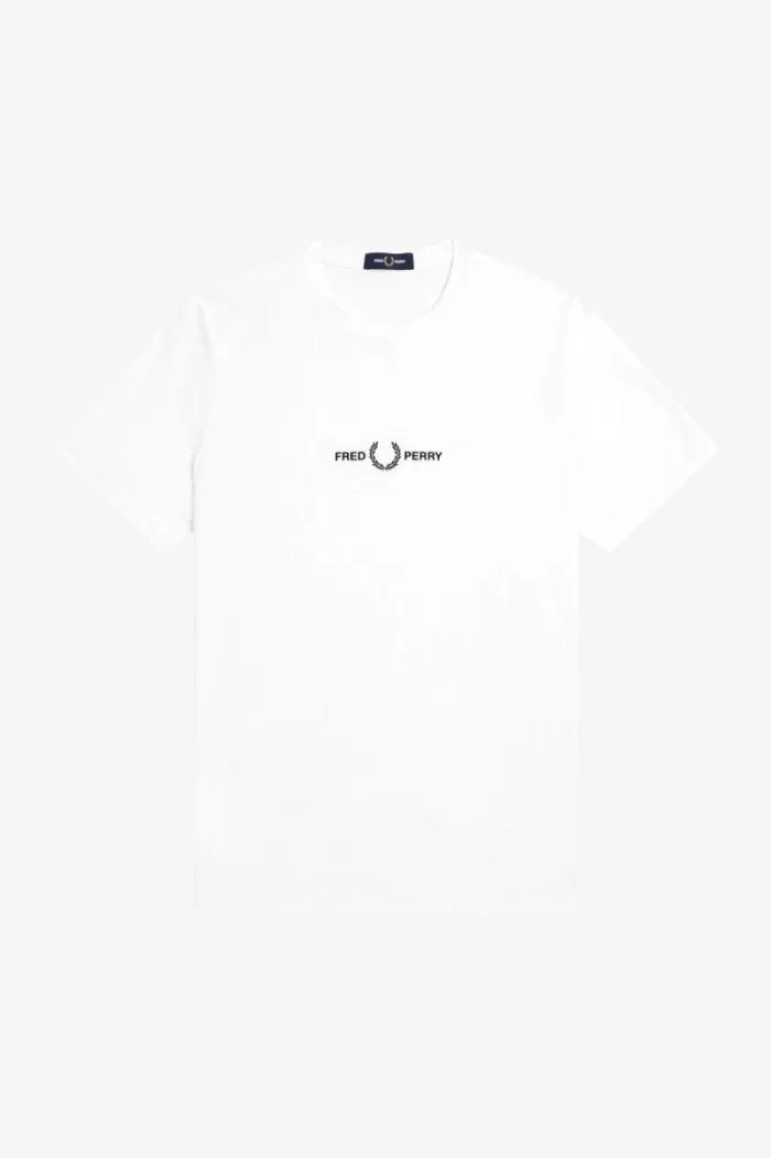 Fred Perry Embroidered Men’s T-Shirt White UODEJ4026