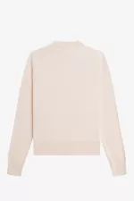 Fred Perry Embroidered Women’s Jumper Milky Pink EQFJM4193