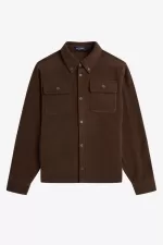 Fred Perry Fleece Men’s Shirt Burnt Tobacco EWHIY4265