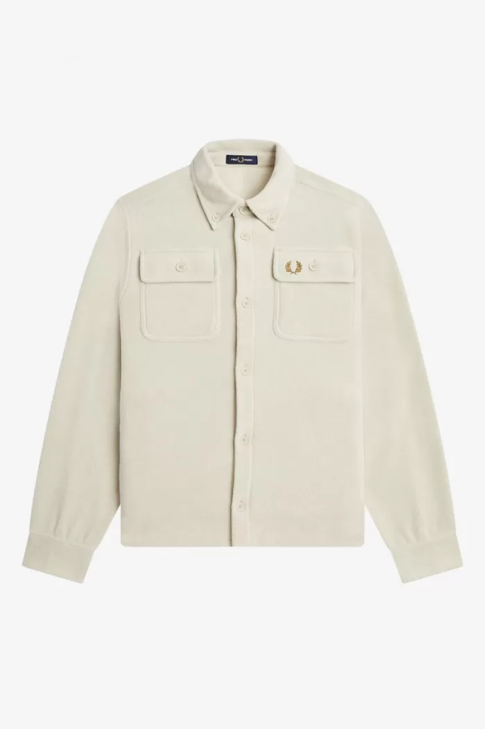 Fred Perry Fleece Men’s Shirt Oatmeal DGBZH3029