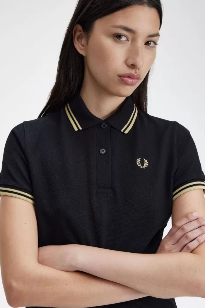 Fred Perry G12 Women’s Shirt Black Champagne UIZGX2768