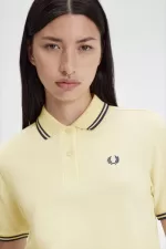 Fred Perry G3600 Women’s Shirt Aqua Cream French Navy DTPZV8342