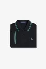 Fred Perry G3600 Women’s Shirt Black Deep Mint Deep Mint LETRY3750