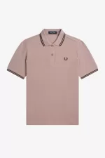 Fred Perry G3600 Women’s Shirt Dark Pink Burnt Tobacco LEYKP8341