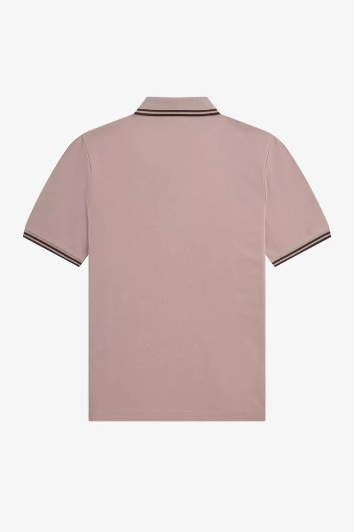 Fred Perry G3600 Women’s Shirt Dark Pink Burnt Tobacco LEYKP8341