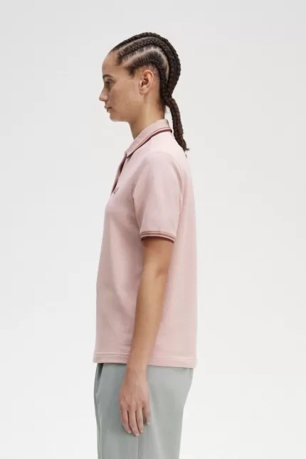 Fred Perry G3600 Women’s Shirt Dusty Rose Pink Brown Oxblood PRAFC2415