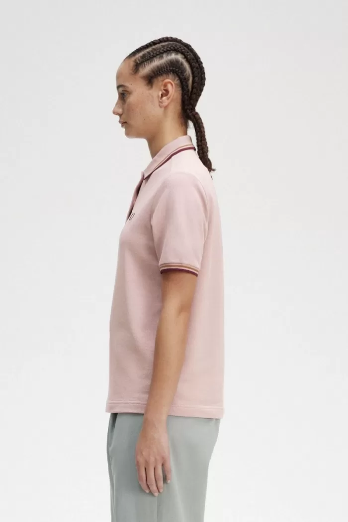 Fred Perry G3600 Women’s Shirt Dusty Rose Pink Brown Oxblood PRAFC2415