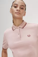 Fred Perry G3600 Women’s Shirt Dusty Rose Pink Brown Oxblood PRAFC2415