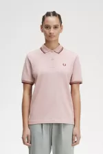 Fred Perry G3600 Women’s Shirt Dusty Rose Pink Brown Oxblood PRAFC2415