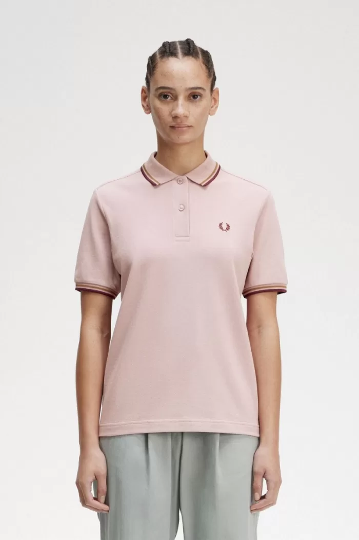 Fred Perry G3600 Women’s Shirt Dusty Rose Pink Brown Oxblood PRAFC2415