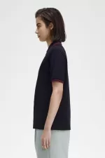 Fred Perry G3600 Women’s Shirt Navy Oxblood Oxblood IQGMO4268