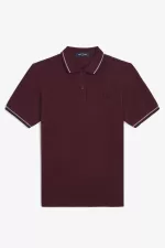 Fred Perry G3600 Women’s Shirt Oxblood Dusty Rose Pink Black NCJPS3290