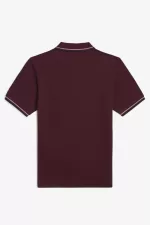 Fred Perry G3600 Women’s Shirt Oxblood Dusty Rose Pink Black NCJPS3290