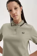 Fred Perry G3600 Women’s Shirt Warm Grey Black SMOXG9384