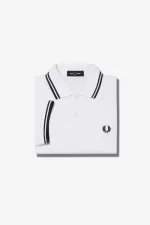 Fred Perry G3600 Women’s Shirt White Black VHKGX2908