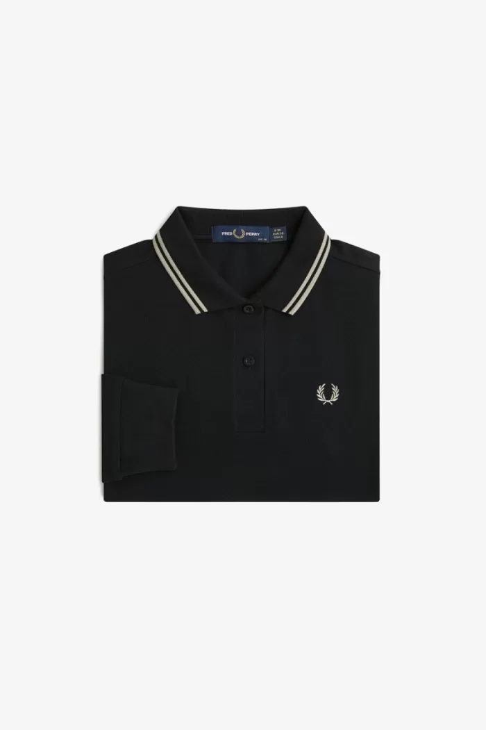 Fred Perry G3636 Women’s Shirt Black Warm Grey DAHWK5672