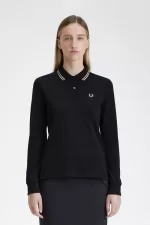 Fred Perry G3636 Women’s Shirt Black Warm Grey DAHWK5672