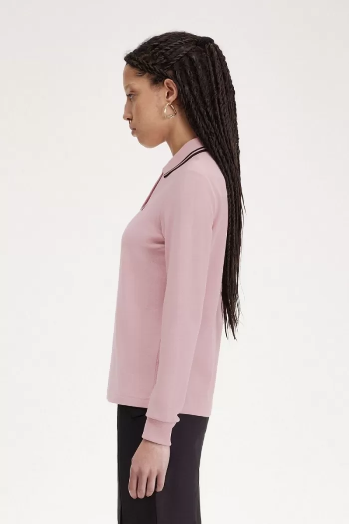 Fred Perry G3636 Women’s Shirt Dusty Rose Pink Black GXOEA8953