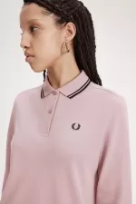 Fred Perry G3636 Women’s Shirt Dusty Rose Pink Black GXOEA8953