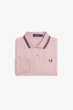 Fred Perry G3636 Women’s Shirt Dusty Rose Pink Black GXOEA8953