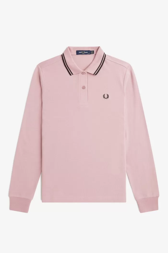 Fred Perry G3636 Women’s Shirt Dusty Rose Pink Black GXOEA8953