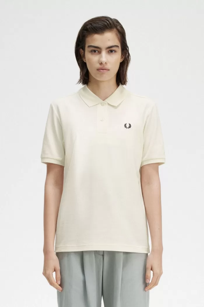 Fred Perry G6000 Women’s Shirt Beige Black TEYCU1459