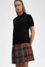 Fred Perry G6000 Women’s Shirt Black Whisky Brown PLCES8163