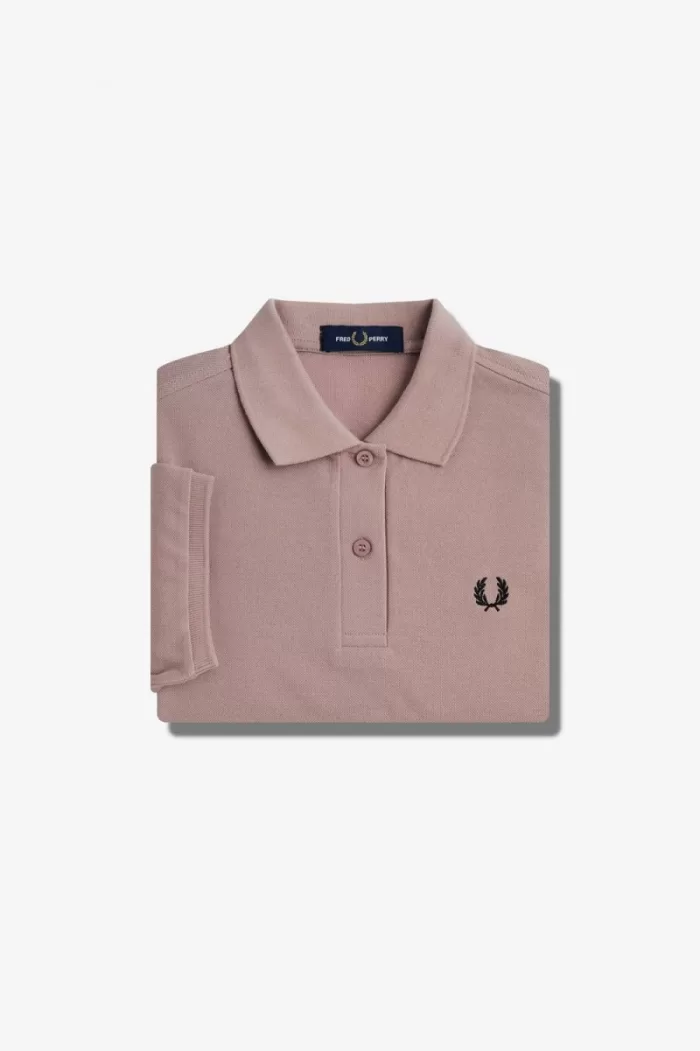 Fred Perry G6000 Women’s Shirt Dark Pink Black HYACS8697