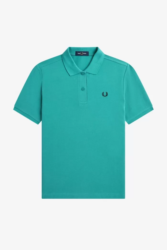 Fred Perry G6000 Women’s Shirt Deep Mint Black ZCDAG6987