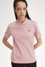 Fred Perry G6000 Women’s Shirt Dusty Rose Pink French Navy LXMTU9285