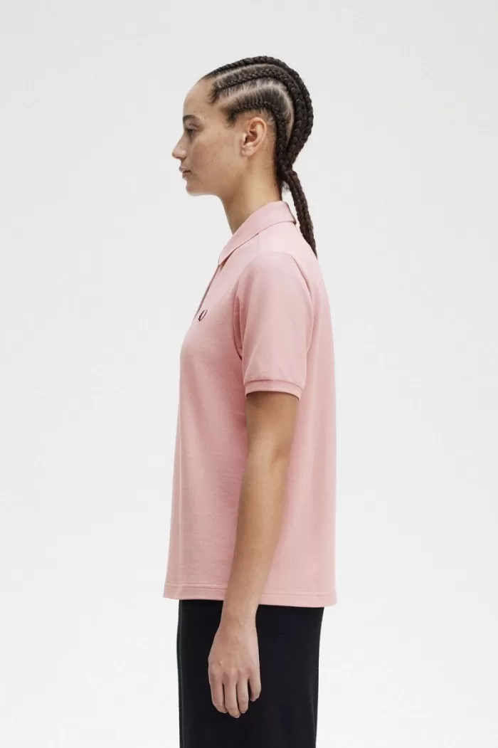 Fred Perry G6000 Women’s Shirt Dusty Rose Pink Black ZXANO5218