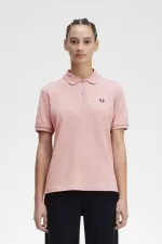 Fred Perry G6000 Women’s Shirt Dusty Rose Pink Black ZXANO5218