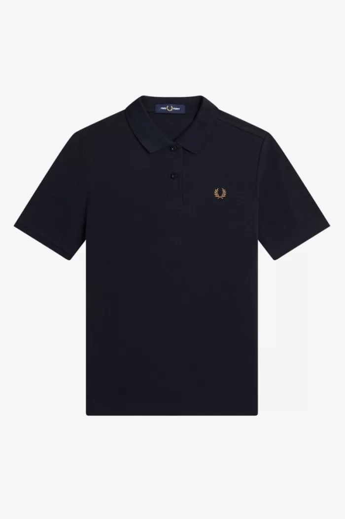 Fred Perry G6000 Women’s Shirt Navy Brown ZQUAC1927