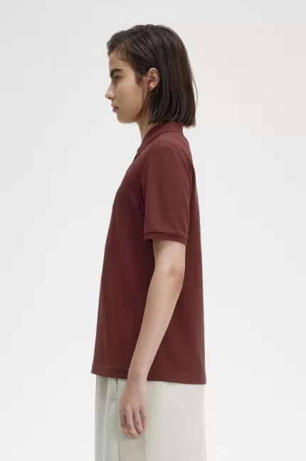 Fred Perry G6000 Women’s Shirt Oxblood Dusty Rose Pink TEGJI5302