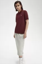 Fred Perry G6000 Women’s Shirt Oxblood Dusty Rose Pink TEGJI5302