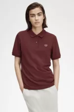 Fred Perry G6000 Women’s Shirt Oxblood Dusty Rose Pink TEGJI5302