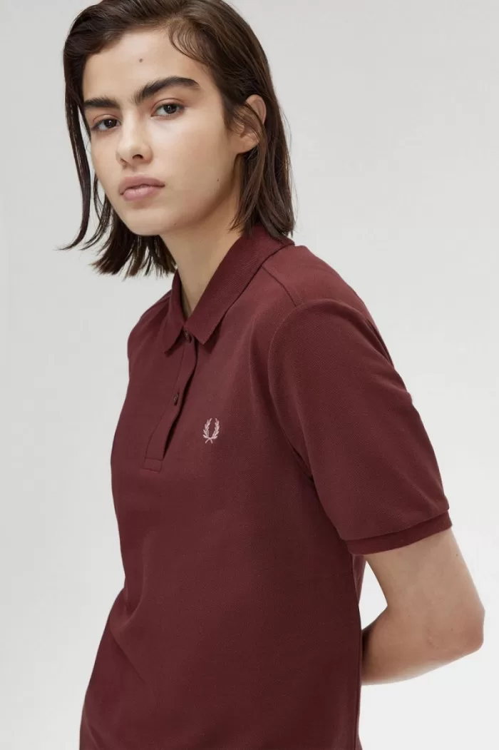 Fred Perry G6000 Women’s Shirt Oxblood Dusty Rose Pink TEGJI5302